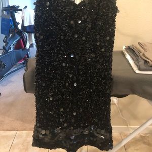 Adrianna Papell Black sequins dress